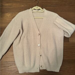 Women's Cream Cardigan Sweater